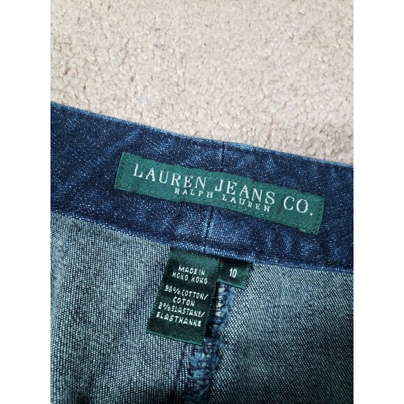 Ralph Lauren Vtg Women’s Blue Jeans Straight Waist Buckle Metallic Hardware 10 - Picture 5 of 12